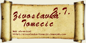 Živoslavka Tomecić vizit kartica